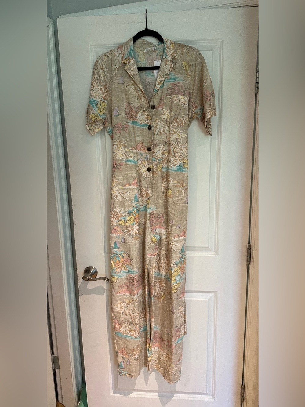 GAP Utility Linen Jumpsuit